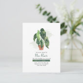 引っ越しました水彩プラントの移動発表 ポストカード (スタンド正面)