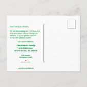 引っ越しました水彩ポーラベアオンスクータークリスマス 案内ポストカード (裏面)