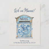 引っ越しました水彩メールの移動告知 案内ポストカード (正面)