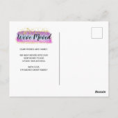 引っ越しました水彩抽象芸術ブラシレタリング ポストカード (裏面)