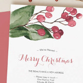 引っ越しました水彩植物性クリスマス シーズンカード