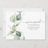 引っ越しました水彩植物移動 案内状 (正面)