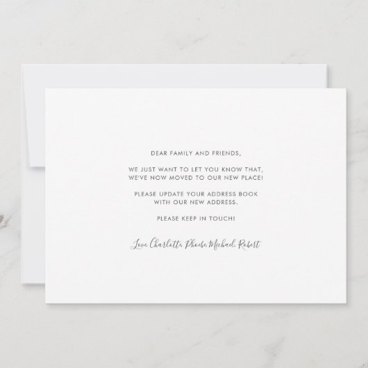 引っ越しました水彩植物移動 案内状 (裏面)