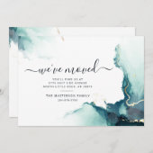 引っ越しました水彩瑪瑙の動き発表 案内状 (正面/裏面)