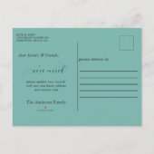 引っ越しました水彩窓花箱かわいい 案内ポストカード (裏面)