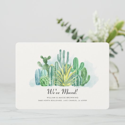 引っ越しました水色のサボテンの移動発表 案内状 (スタンド正面)