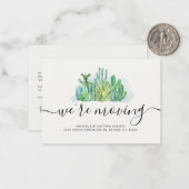 引っ越しました水色キャッシュアドレス変更の移動 ノートカード (正面/裏面インサイチュ)