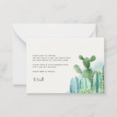 引っ越しました水色キャッシュアドレス変更の移動 ノートカード (裏面)