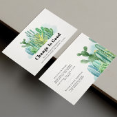 引っ越しました水色サボテンの移動発表 名刺