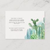 引っ越しました水色サボテンの移動発表 名刺 (裏面)