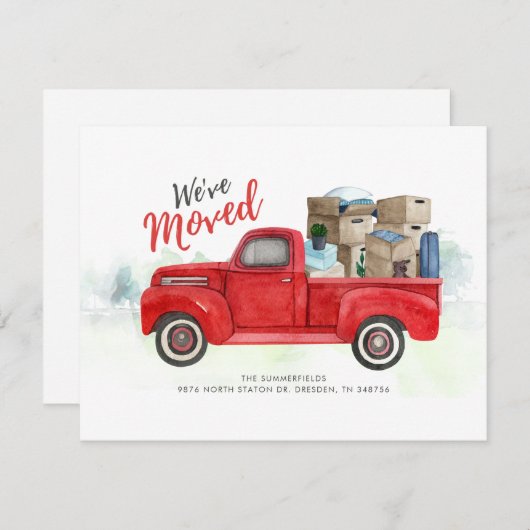 引っ越しました水色トラックの移動発表 (正面/裏面)