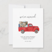 引っ越しました水色レッドトラック移動 (正面)