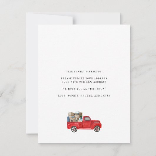 引っ越しました水色レッドトラック移動 (裏面)