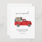 引っ越しました水色レッドトラック移動 (正面/裏面)