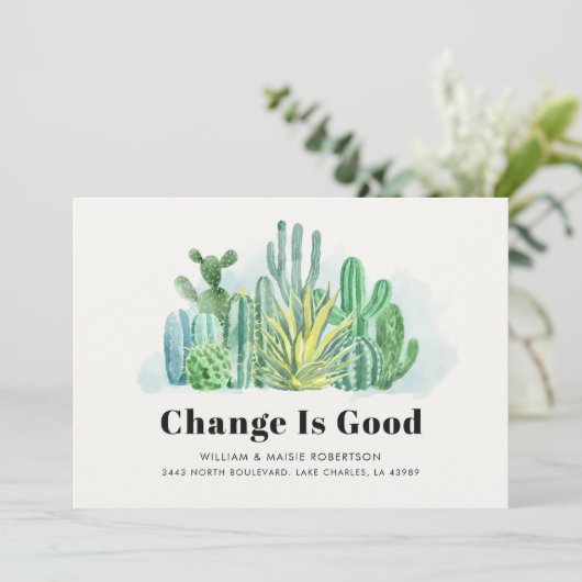 引っ越しました水色多肉移動 案内状 (スタンド正面)