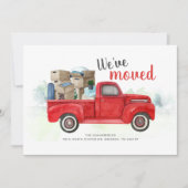 引っ越しました水色新しいアドレスの移動 案内状 (正面)