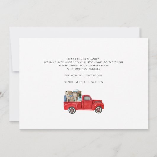 引っ越しました水色新しいアドレスの移動 案内状 (裏面)