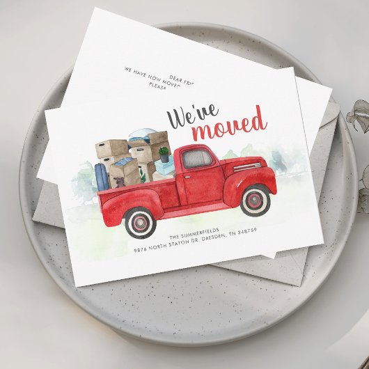 引っ越しました水色新しいアドレスの移動 案内状