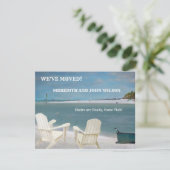 引っ越しました海ビーチの移動アナウンスカード 案内状 (スタンド正面)