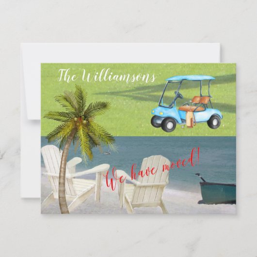 引っ越しました海ビーチ予算の移動 案内状 (正面)