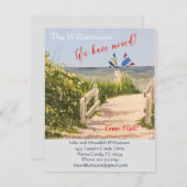 引っ越しました海ビーチ予算の移動 案内状 (正面/裏面)