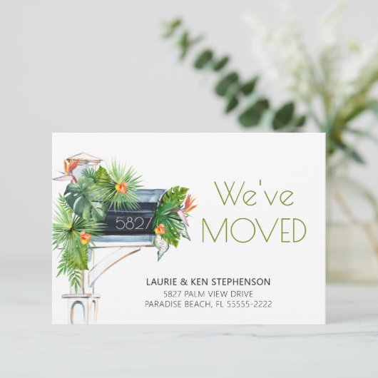 引っ越しました熱帯フローラ水カラーメールボックス (スタンド正面)