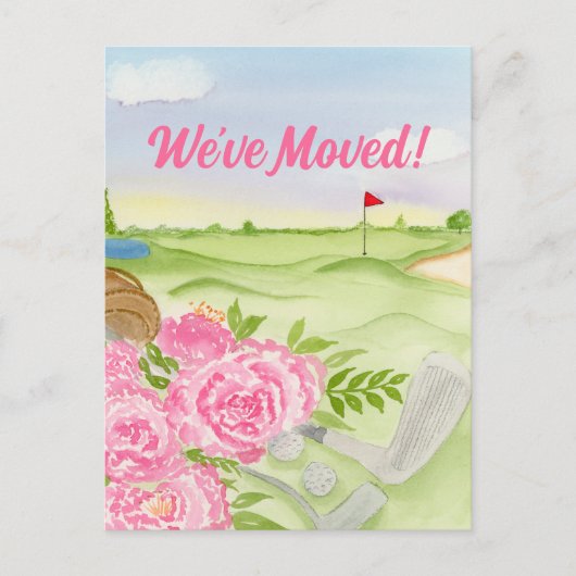 引っ越しました牡丹オンゴルフコース ポストカード (正面)