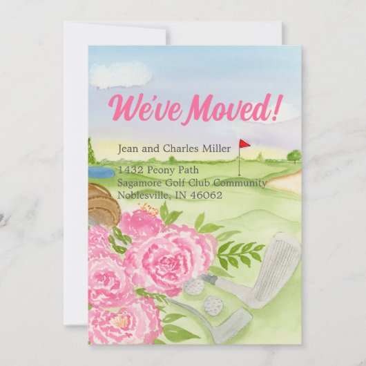 引っ越しました牡丹オンゴルフコース 案内状 (正面)