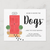 引っ越しました犬 案内ポストカード (正面)