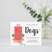 引っ越しました犬 案内ポストカード (スタンド正面)