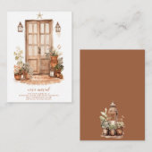 引っ越しました玄関ドアの変更 ノートカード (正面/裏面)