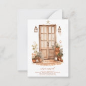 引っ越しました玄関ドアの変更 ノートカード (正面)