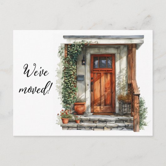 引っ越しました玄関 ポストカード (正面)