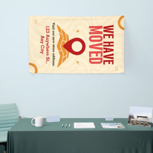 引っ越しました発カスタム表移動業 横断幕 (トレードショー)