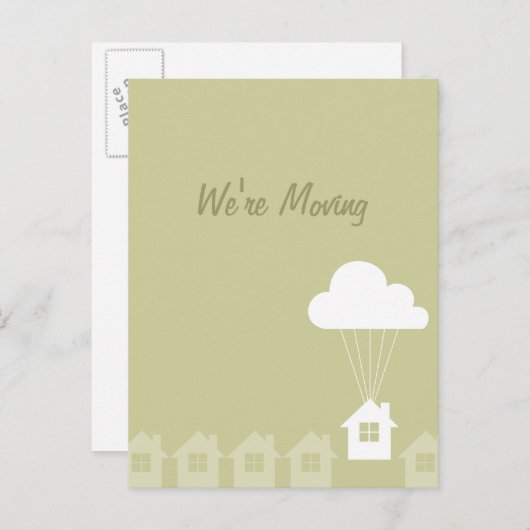 引っ越しました発表カード 案内ポストカード (正面/裏面)
