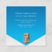 引っ越しました発表 スクエア名刺 (裏面)