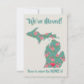 引っ越しました発表 |ミシガン |ヴィンテージバラ 招待状 (正面)