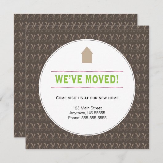 引っ越しました発表 案内状 (正面/裏面)