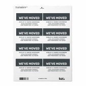引っ越しました白黒の新しいアドレス ラベル (フルシート)