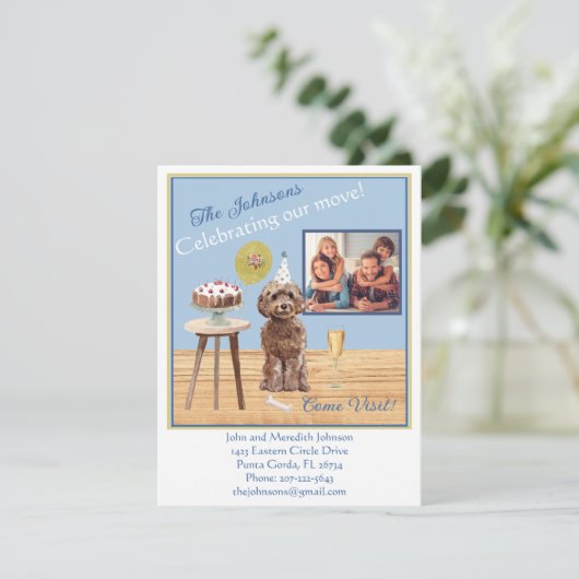 引っ越しました祝撮影予算 案内状 (スタンド正面)