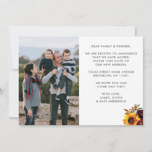 引っ越しました秋のひまわり草 過去記事 案内状