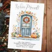 引っ越しました秋のフロントドア新しいアドレス移動 案内状