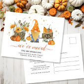 引っ越しました秋の格言新住所のお知らせ ポストカード