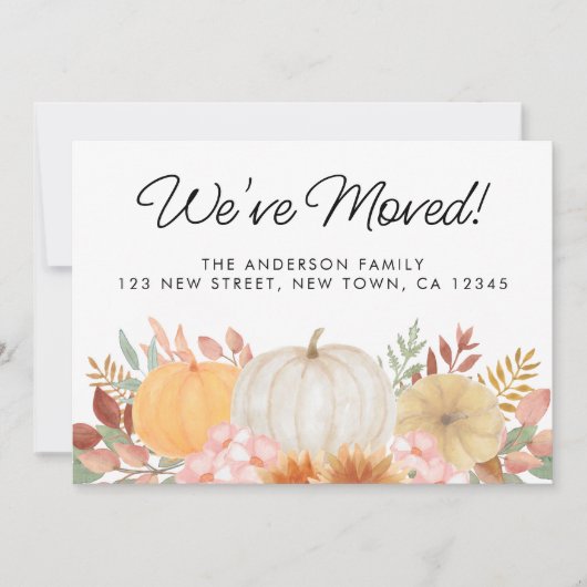 引っ越しました秋の移行発表 案内状 (正面)