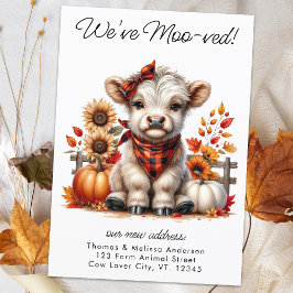 引っ越しました秋の高地の牛の新しいアドレス移動 案内状