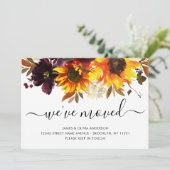 引っ越しました秋ひまわり開花ニューホームムービング 案内状 (スタンド正面)