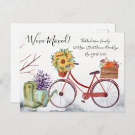 引っ越しました秋テーマ感謝祭 ポストカード