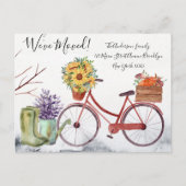 引っ越しました秋テーマ感謝祭 ポストカード (正面)