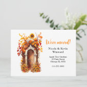 引っ越しました秋秋ひまわりドア 案内状 (スタンド正面)