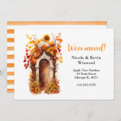 引っ越しました秋秋ひまわりドア 案内状 (正面/裏面)